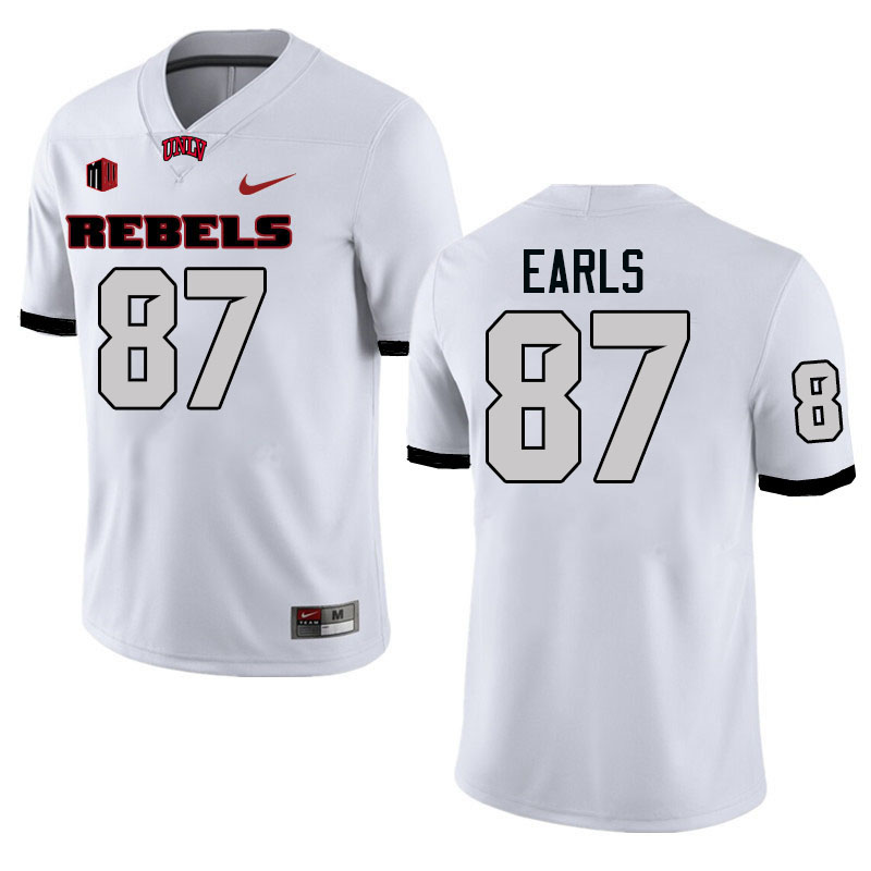 Men #87 Christian Earls UNLV Rebels College Football Jerseys Stitched-White